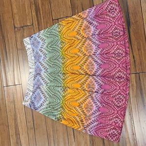 Joseph A. Colorful Pleated Skirt